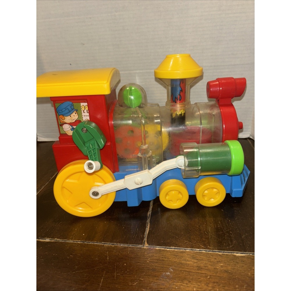 RARE Vintage 1982 Playworld Toys See Thru Child Train Toy #7880 Hong Kong TESTED